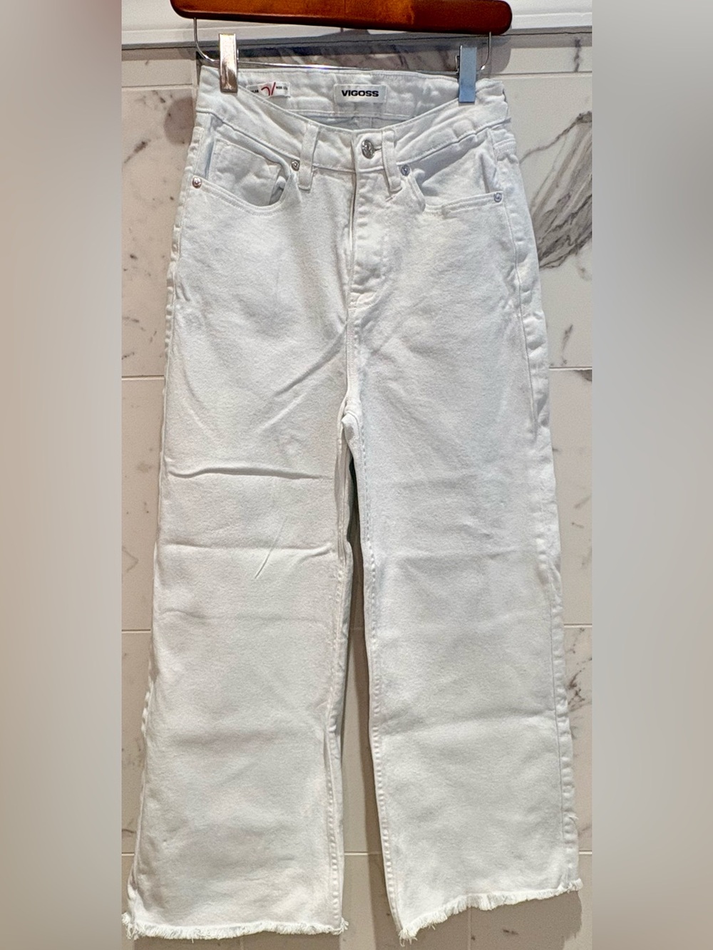 Vigoss White Women's Wide-Leg Jeans